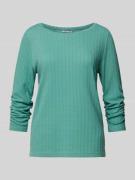 Shaped fit sweatshirt met structuur en 3/4-mouwen