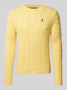 Gebreide pullover met kabelpatroon, model 'DRIVER'