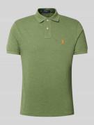 Custom slim fit poloshirt van puur katoen