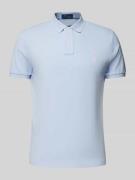 Custom slim fit poloshirt van puur katoen