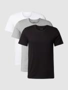 T-shirt met labelstitching in een set van 3 stuks, model 'Classic'