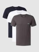 T-shirt met labelstitching in een set van 3 stuks, model 'Classic'