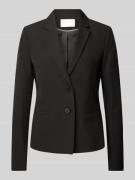 Blazer met viscose en paspelzakken