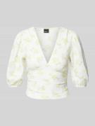 Blouse met diepe V-hals