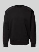 Sweatshirt met labeldetail, model 'MIX MEDIA'