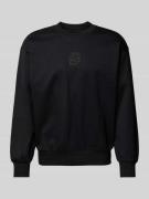 Sweatshirt met labeldetail, model 'Solen'