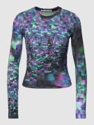 Shirt met lange mouwen en all-over look, model 'HYPER'