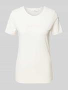 T-shirt met labelstitching, model 'LUCIA'