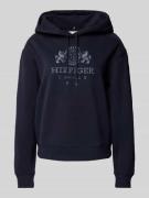 Hoodie met labelstitching