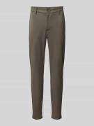 Tapered fit broek in effen design, model 'MARK'