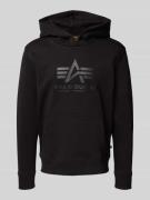 Hoodie met labelprint