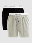 Slim fit boxershorts van katoen, set van 2 stuks