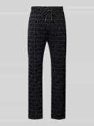 Straight leg sweatpants met labelmotief