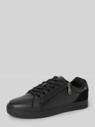 Leren sneakers met ritssluiting, model 'CLASSIC CUPSOLE'