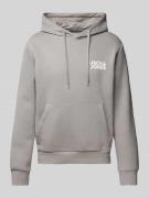 Hoodie met labelprint, model 'ECORP'