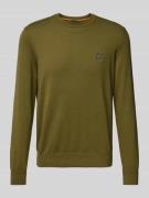 Gebreide pullover met labeldetail, model 'Kanovano'