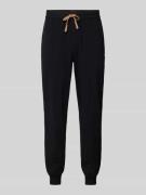 Relaxed fit sweatpants met labelstitching, model 'Mix&Match'