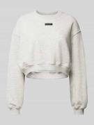 Kort sweatshirt met labelpatch