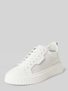 Sneakers van leer met labeldetail, model 'HOPPER'