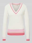 Gebreide pullover met V-hals