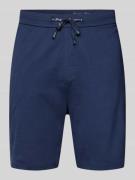 Sweatshorts met labeldetail