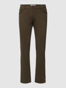 Straight fit chino met labeldetail, model 'Cadiz'