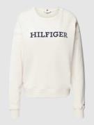 Sweatshirt van katoen met labeldetail