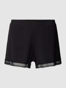 Sweatshorts met kant, model 'Go Ribbed'