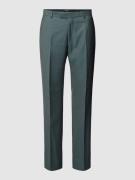 Slim fit pantalon van scheerwol met persplooien, model 'Blayr'