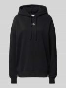 Oversized hoodie met labelpatch