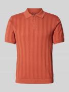 Regular fit poloshirt met structuurmotief