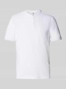 Slim fit poloshirt met ronde hals, model 'LANO'