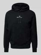 Hoodie met logostitching