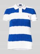 Slim fit poloshirt in gebreide look