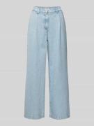 Wide leg jeans met bandplooien