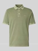 Regular fit poloshirt met labelstitching, model 'SUNFADED'