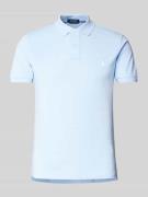 Slim fit poloshirt met labelstitching