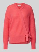 Gebreide pullover in wikkellook