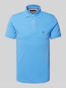 Slim fit poloshirt met logostitching, model '1985'