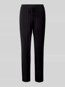 Tapered fit stoffen broek met tunnelkoord