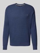 Regular fit gebreide pullover met structuurmotief