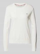 Gebreide pullover met logostitching