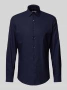 Slim fit zakelijk overhemd met kentkraag