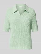 Gebreid shirt met V-hals