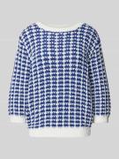 Gebreide pullover met ribboorden