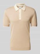 Slim fit poloshirt met labelstitching