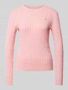 Gebreide pullover met labelstitching