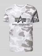 T-shirt met labelprint