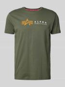 T-shirt met labelprint