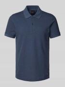 Slim fit poloshirt met structuurmotief